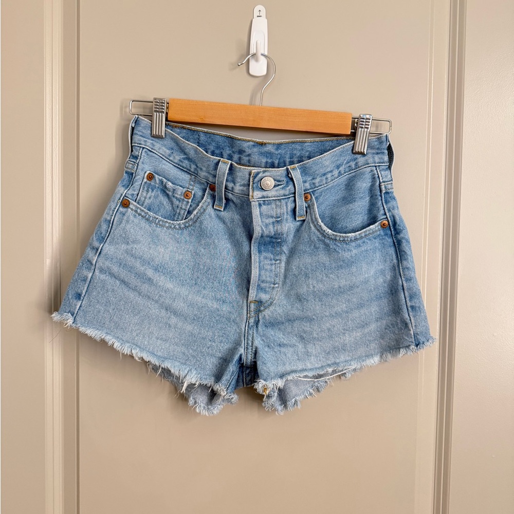 Levi's Light Blue 501 Jean Shorts
